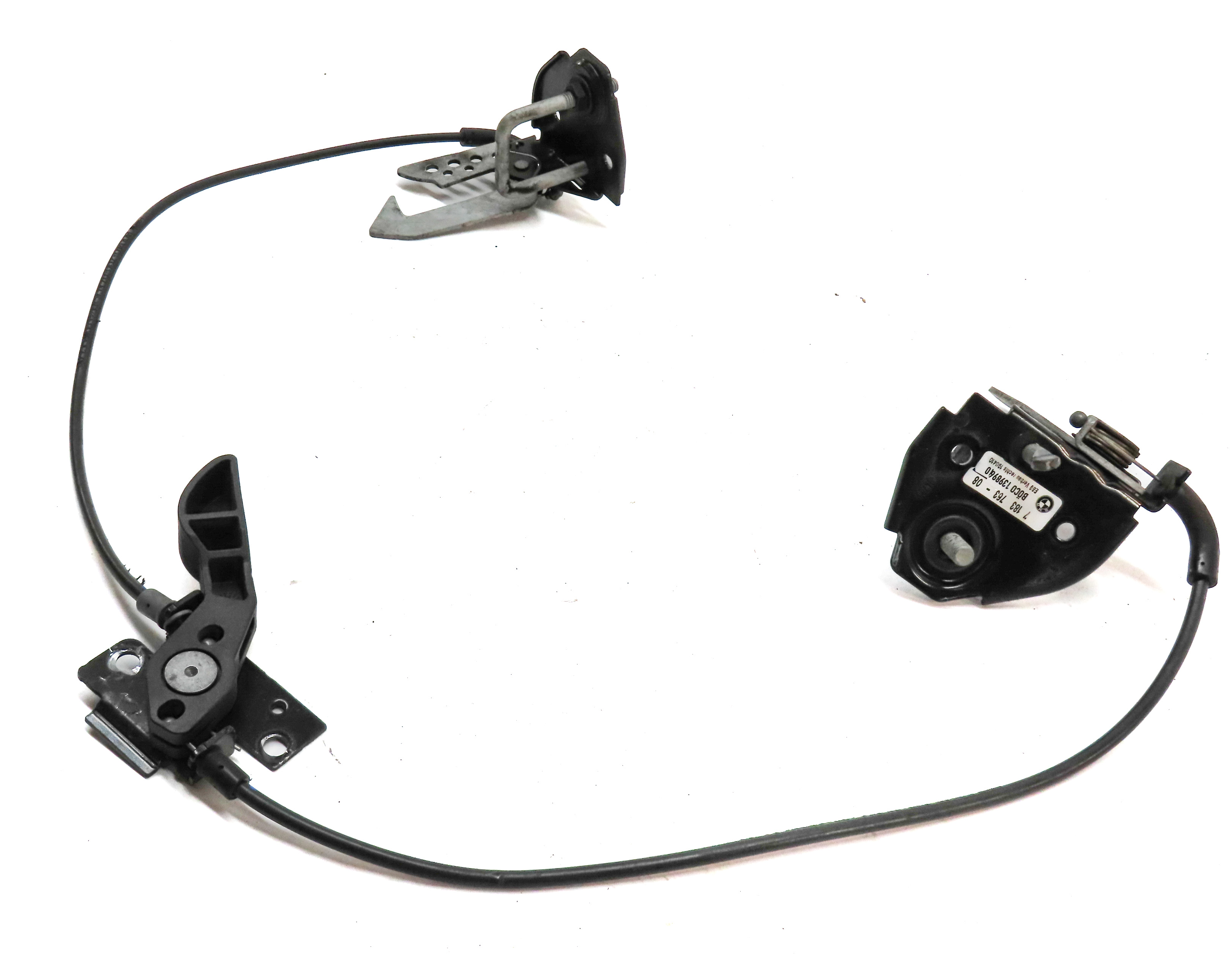 10 BMW 535IGT (F07) FRONT HOOD LID SAFETY HOOK CATCH RELEASE HANDLE LATCH SET/3 — exact item pictured
